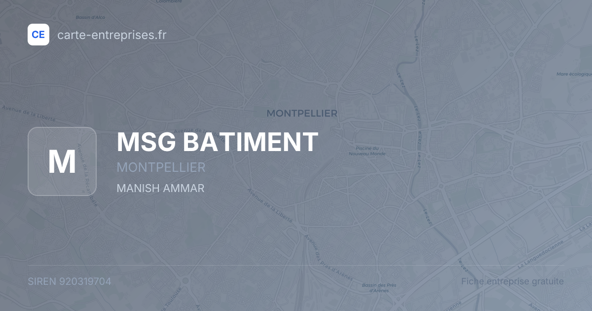 MSG BATIMENT — 920319704 — fiche entreprise