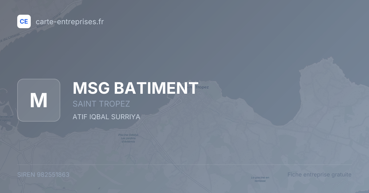 MSG BATIMENT — 982551863 — fiche entreprise