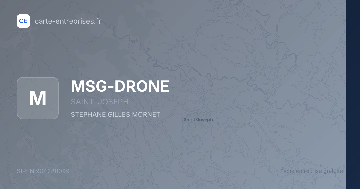MSG-DRONE — 904288099 — fiche entreprise