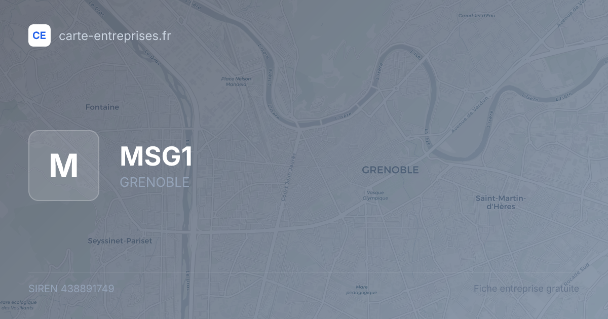 MSG1 — 438891749 — fiche entreprise