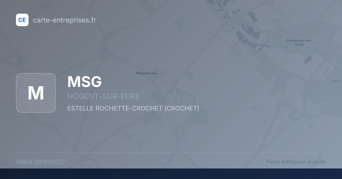 MSG — 397805607 — fiche entreprise