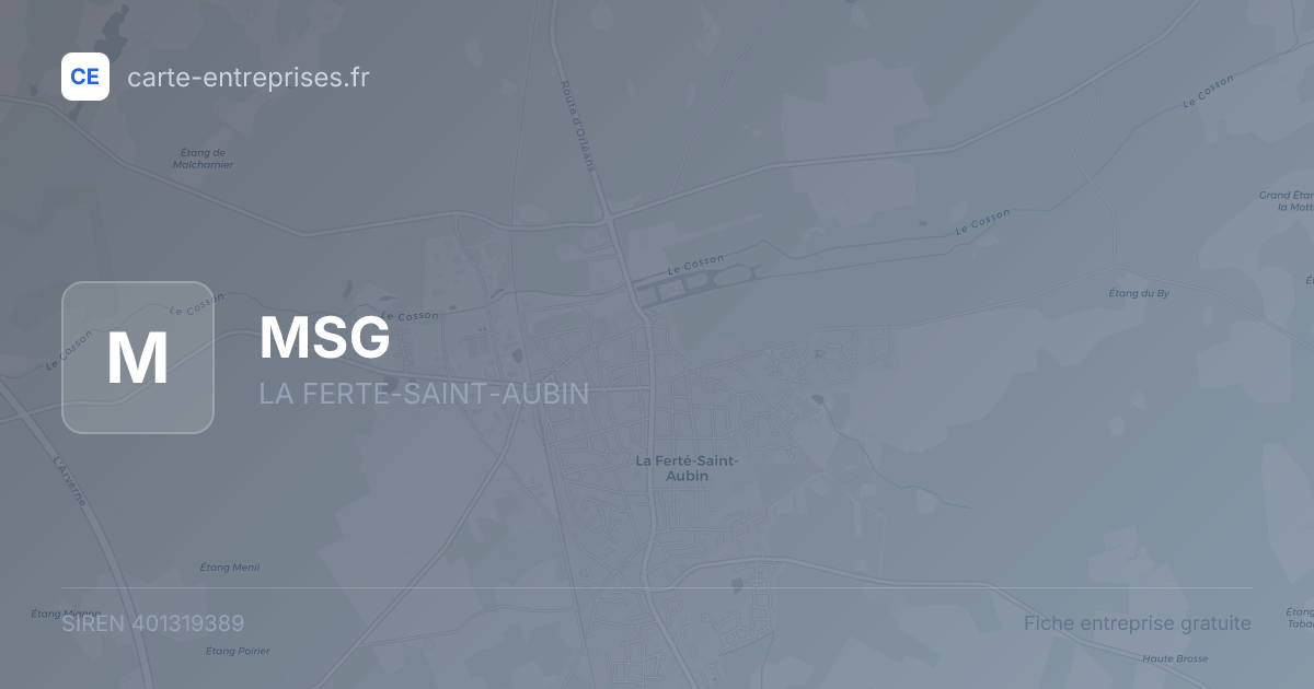 MSG — 401319389 — fiche entreprise