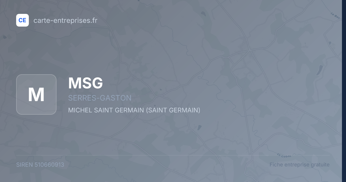 MSG — 510660913 — fiche entreprise