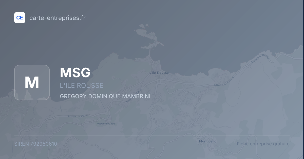 MSG — 792950610 — fiche entreprise