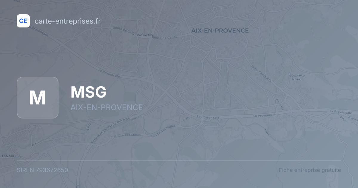 MSG — 793672650 — fiche entreprise