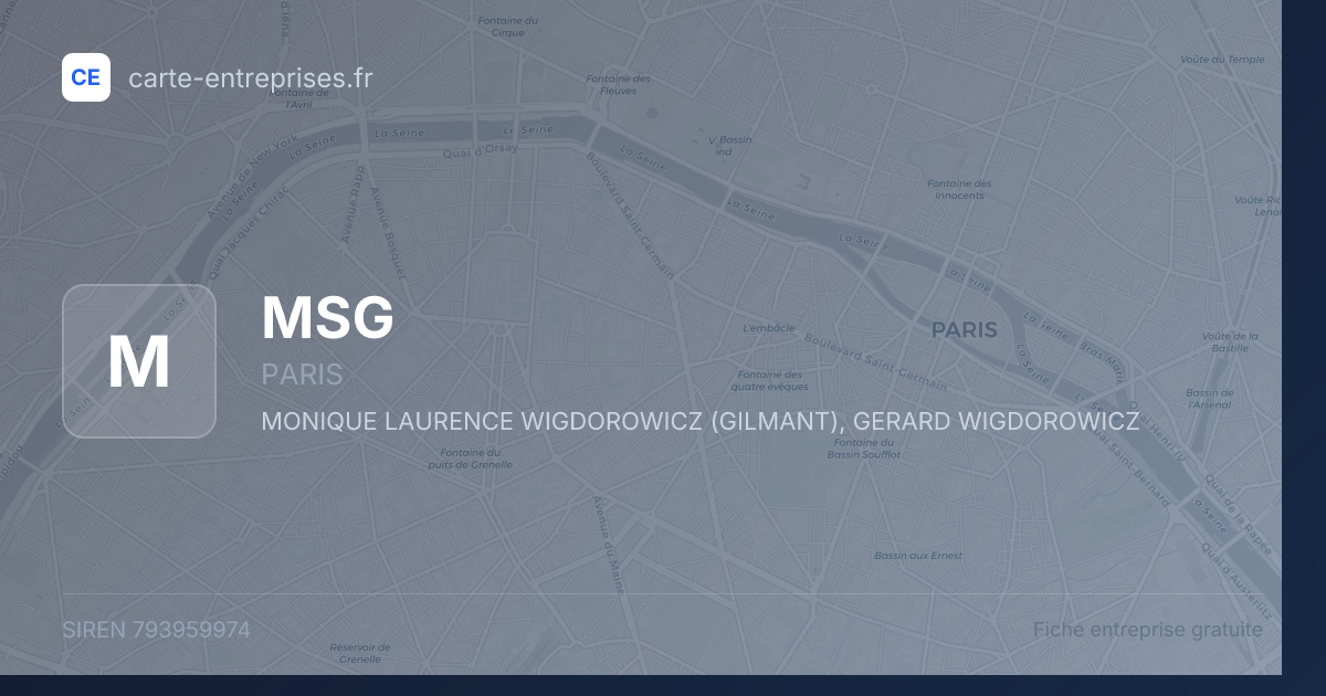 MSG — 793959974 — fiche entreprise