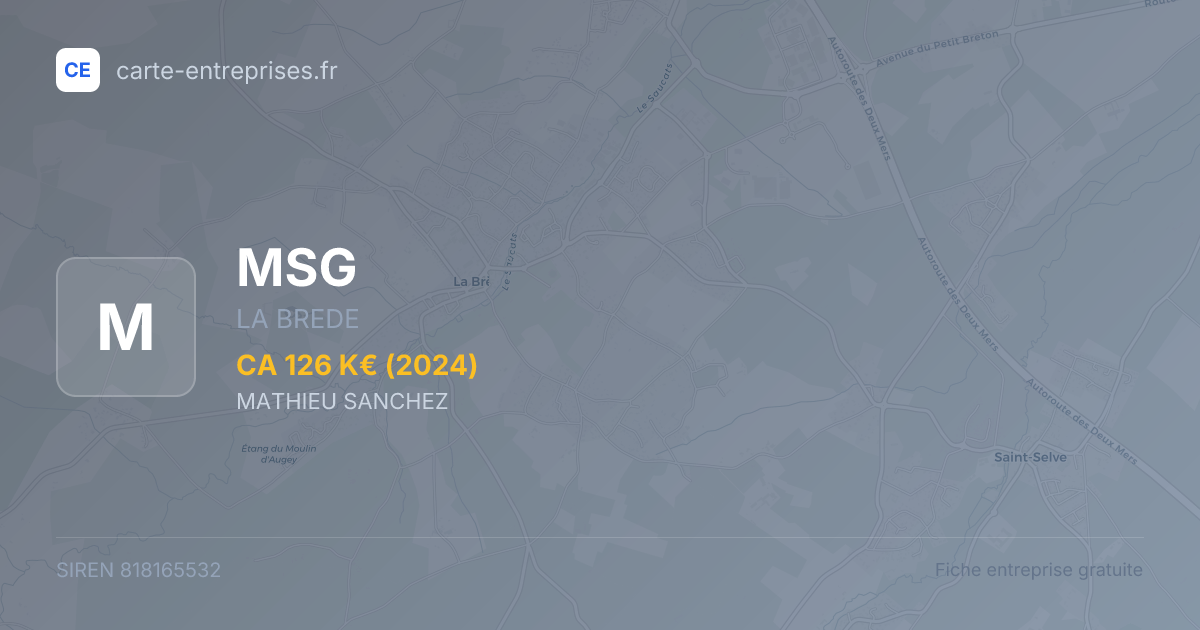 MSG — 818165532 — fiche entreprise