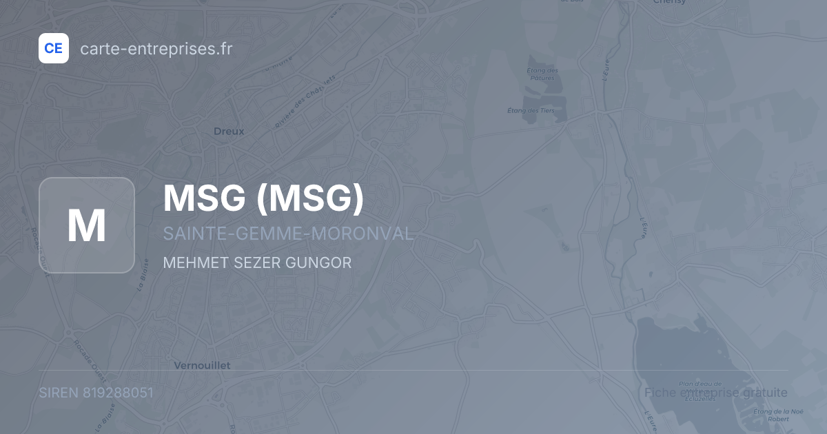 MSG — 819288051 — fiche entreprise
