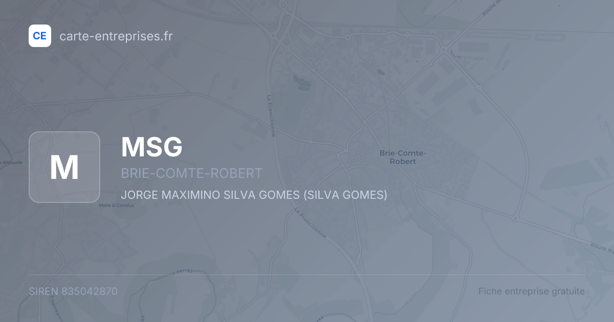 MSG — 835042870 — fiche entreprise