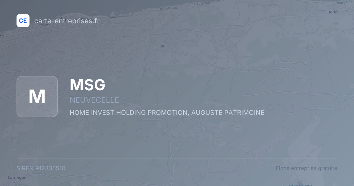 MSG — 912335510 — fiche entreprise