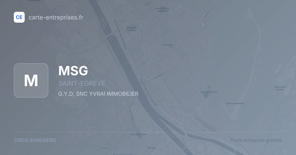 MSG — 949648190 — fiche entreprise