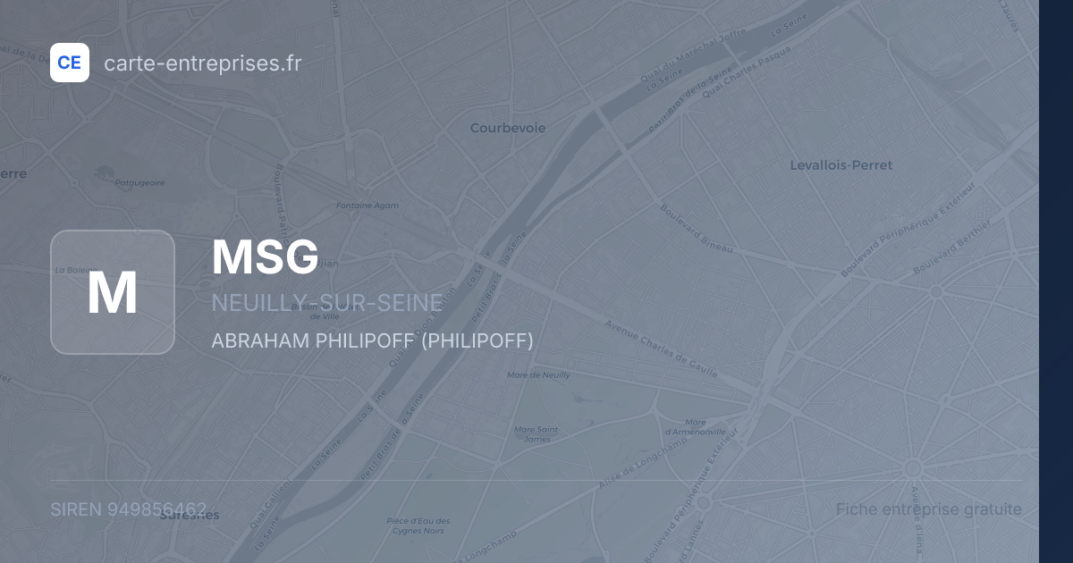 MSG — 949856462 — fiche entreprise