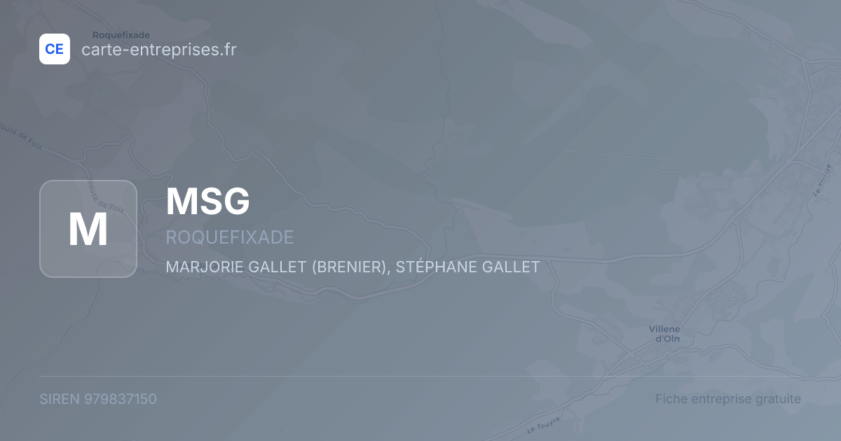 MSG — 979837150 — fiche entreprise