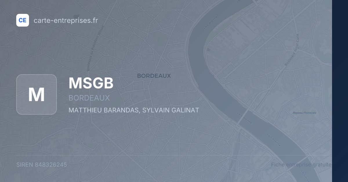 MSGB — 848326245 — fiche entreprise