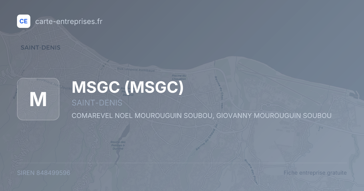 MSGC — 848499596 — fiche entreprise