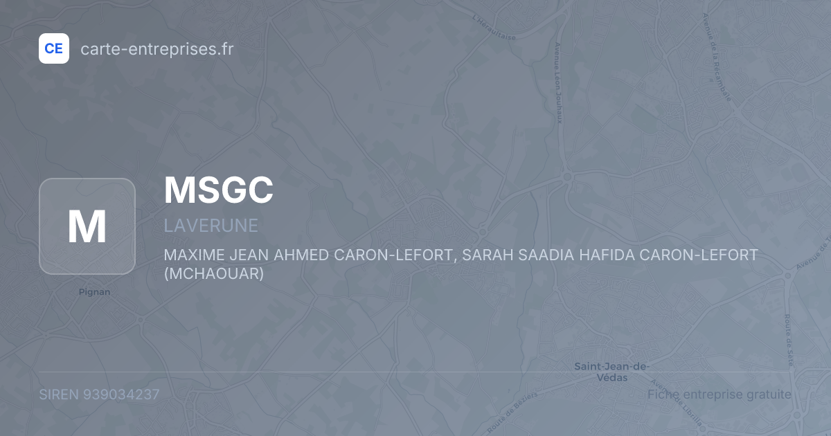 MSGC — 939034237 — fiche entreprise