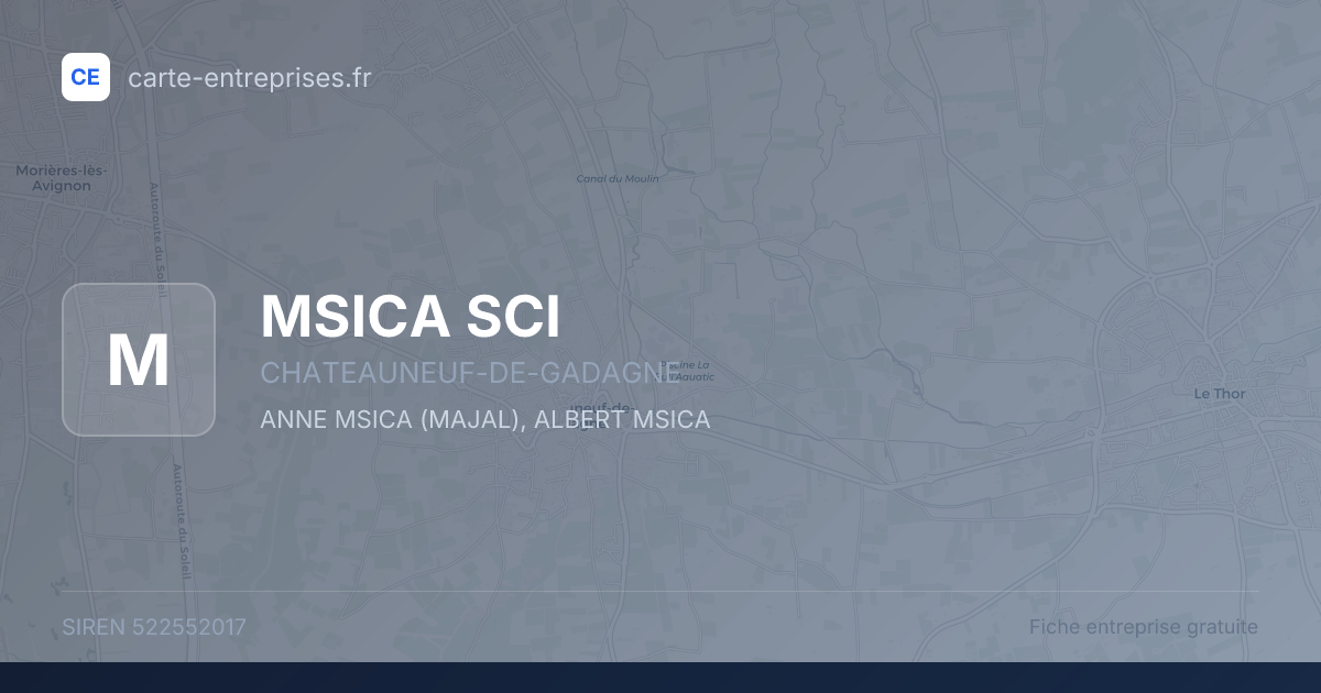 MSICA SCI — 522552017 — fiche entreprise