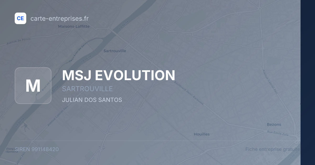 MSJ EVOLUTION — 991148420 — fiche entreprise