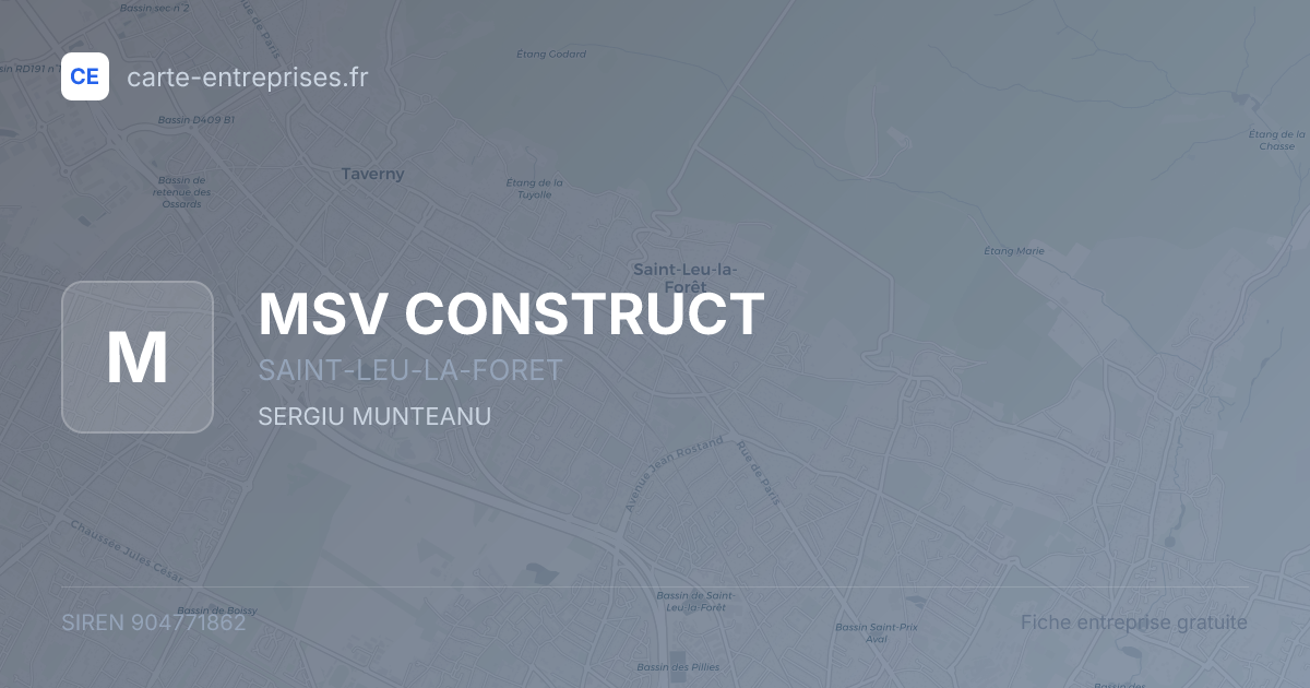MSV CONSTRUCT — 904771862 — fiche entreprise