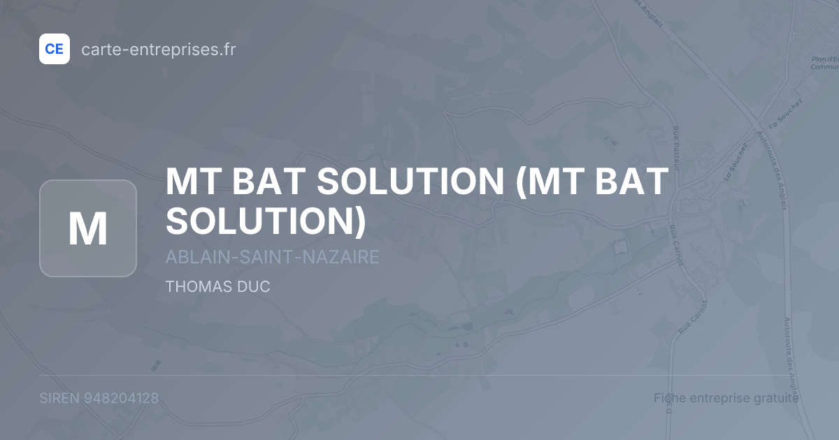 MT BAT SOLUTION — 948204128 — fiche entreprise
