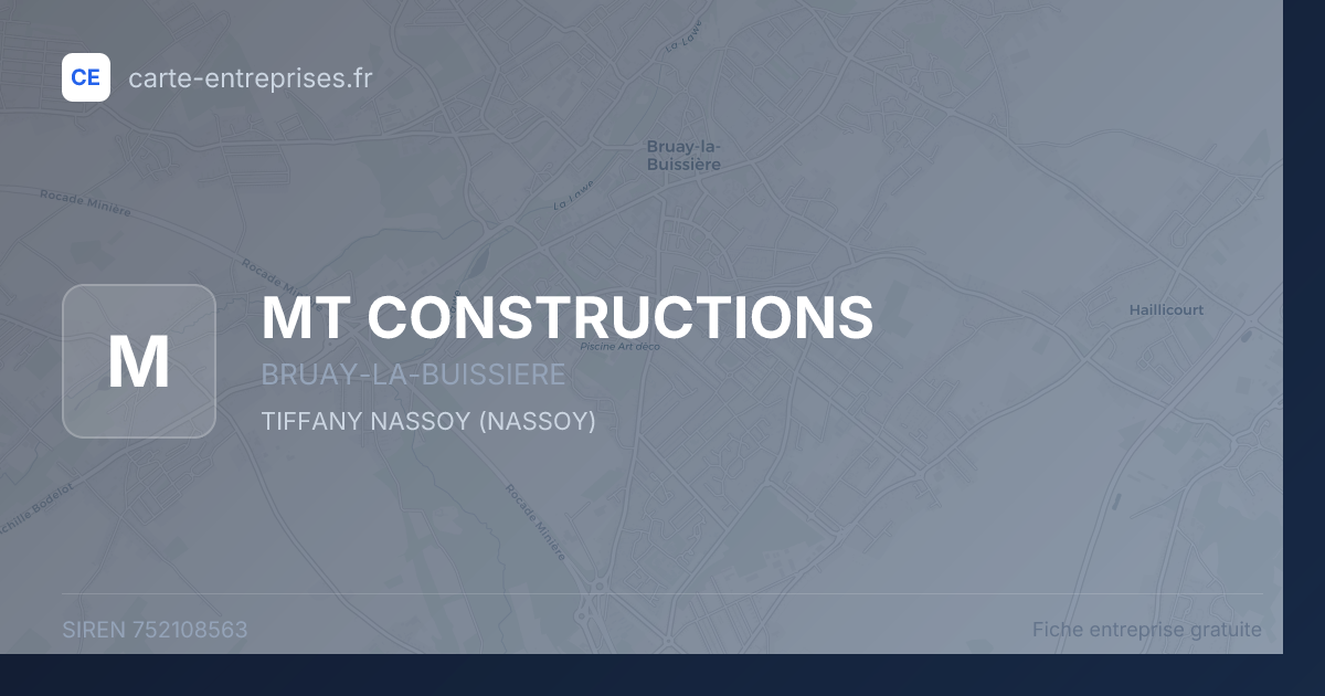 MT CONSTRUCTIONS — 752108563 — fiche entreprise