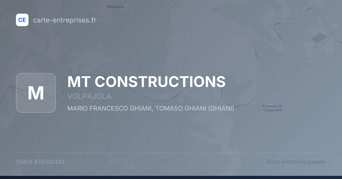 MT CONSTRUCTIONS — 879300143 — fiche entreprise