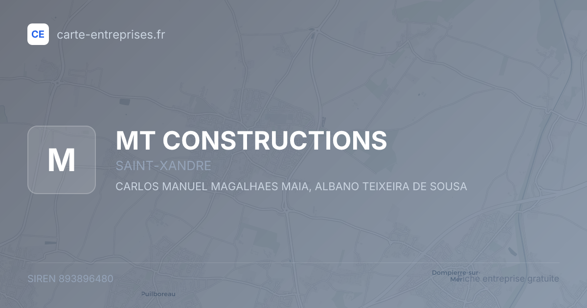 MT CONSTRUCTIONS — 893896480 — fiche entreprise