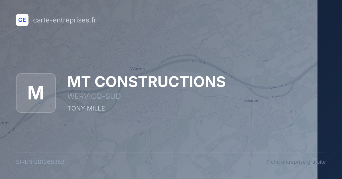 MT CONSTRUCTIONS — 981268352 — fiche entreprise