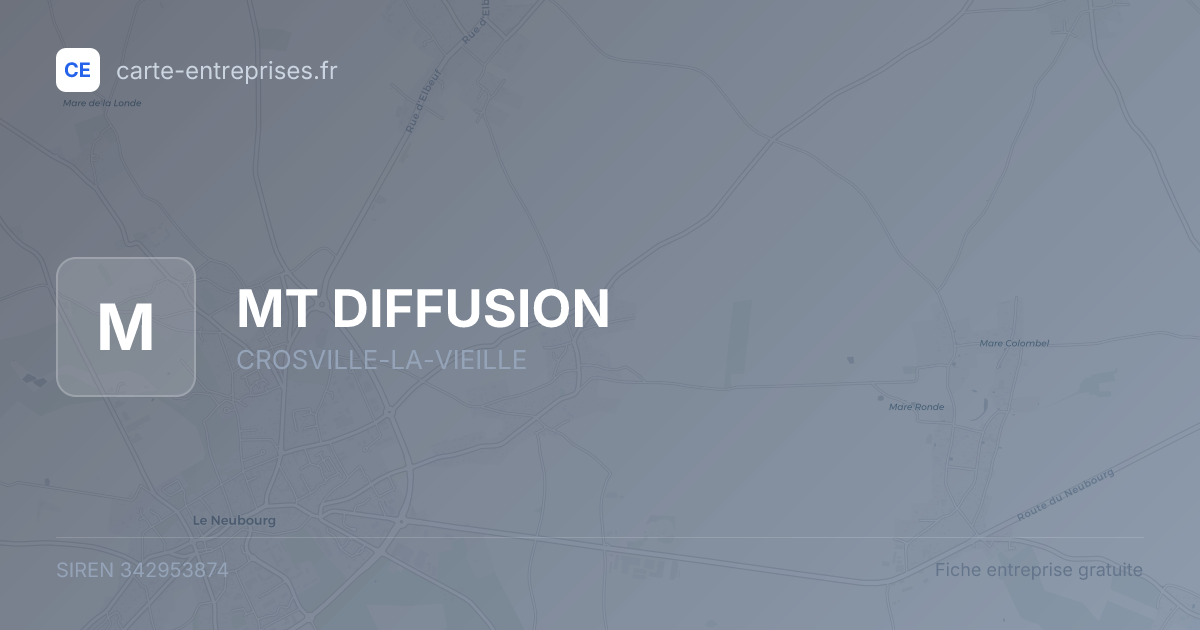 MT DIFFUSION — 342953874 — fiche entreprise