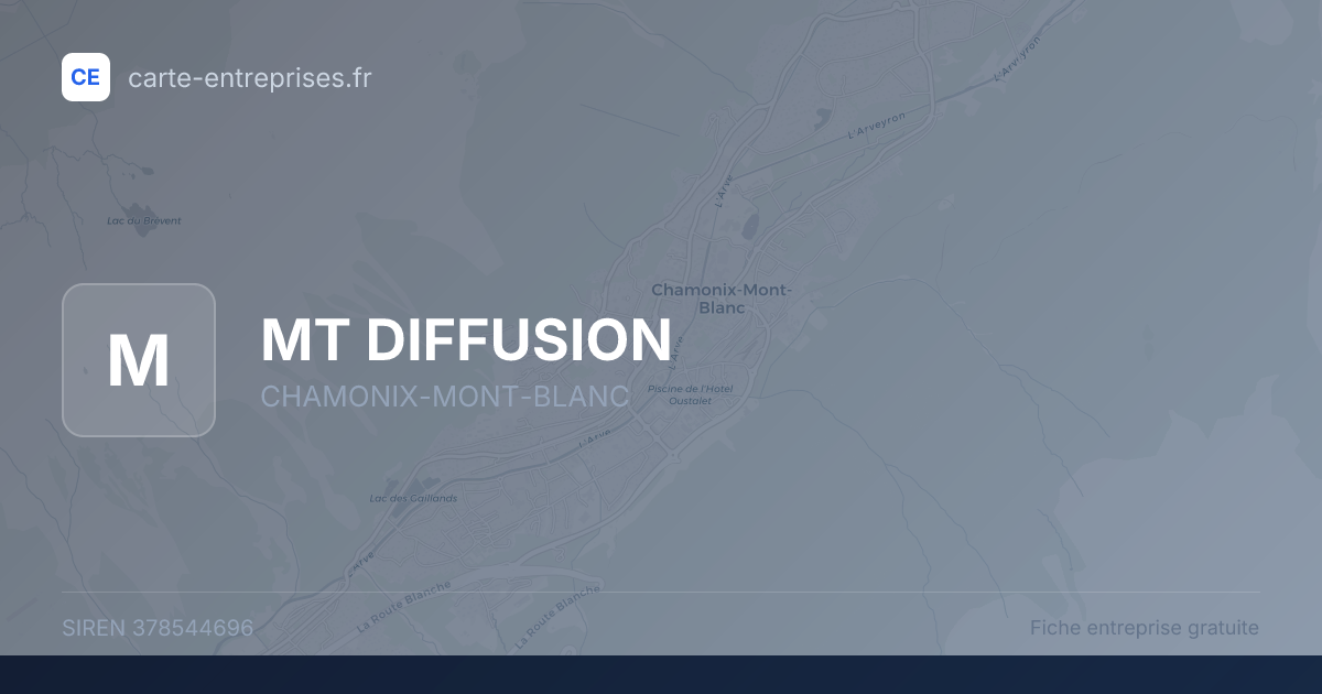 MT DIFFUSION — 378544696 — fiche entreprise