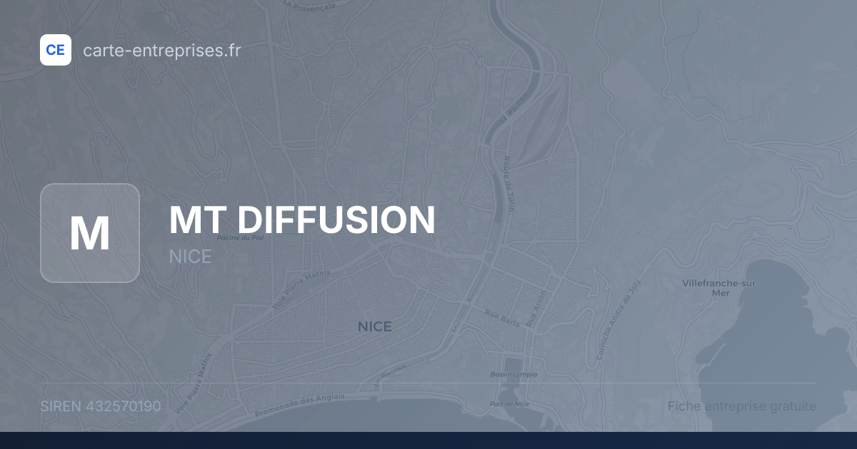 MT DIFFUSION — 432570190 — fiche entreprise