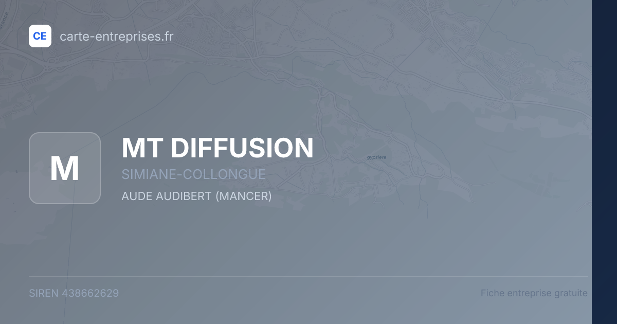 MT DIFFUSION — 438662629 — fiche entreprise