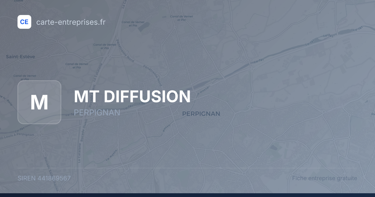 MT DIFFUSION — 441869567 — fiche entreprise