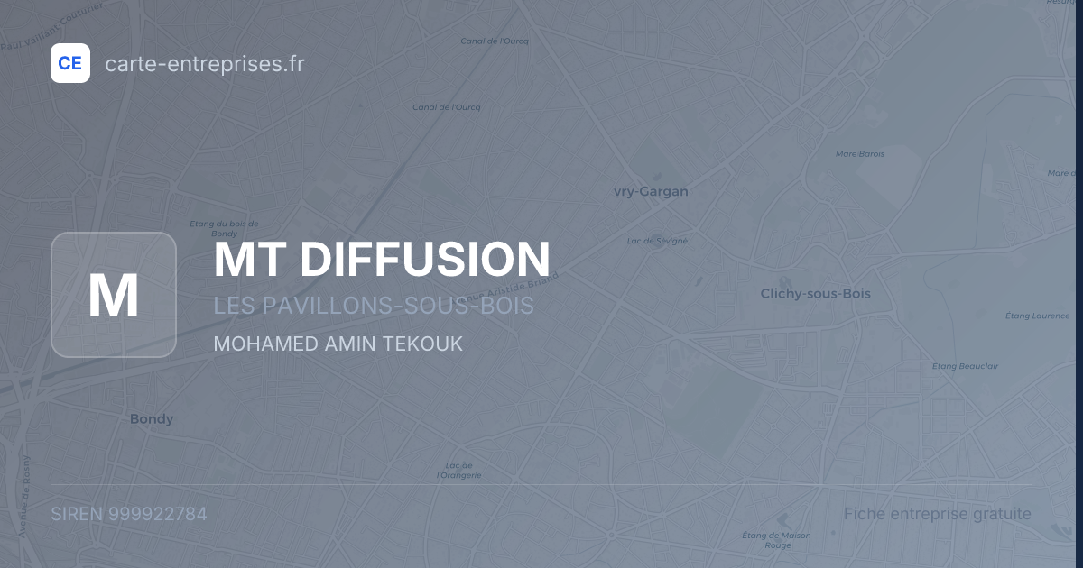 MT DIFFUSION — 999922784 — fiche entreprise