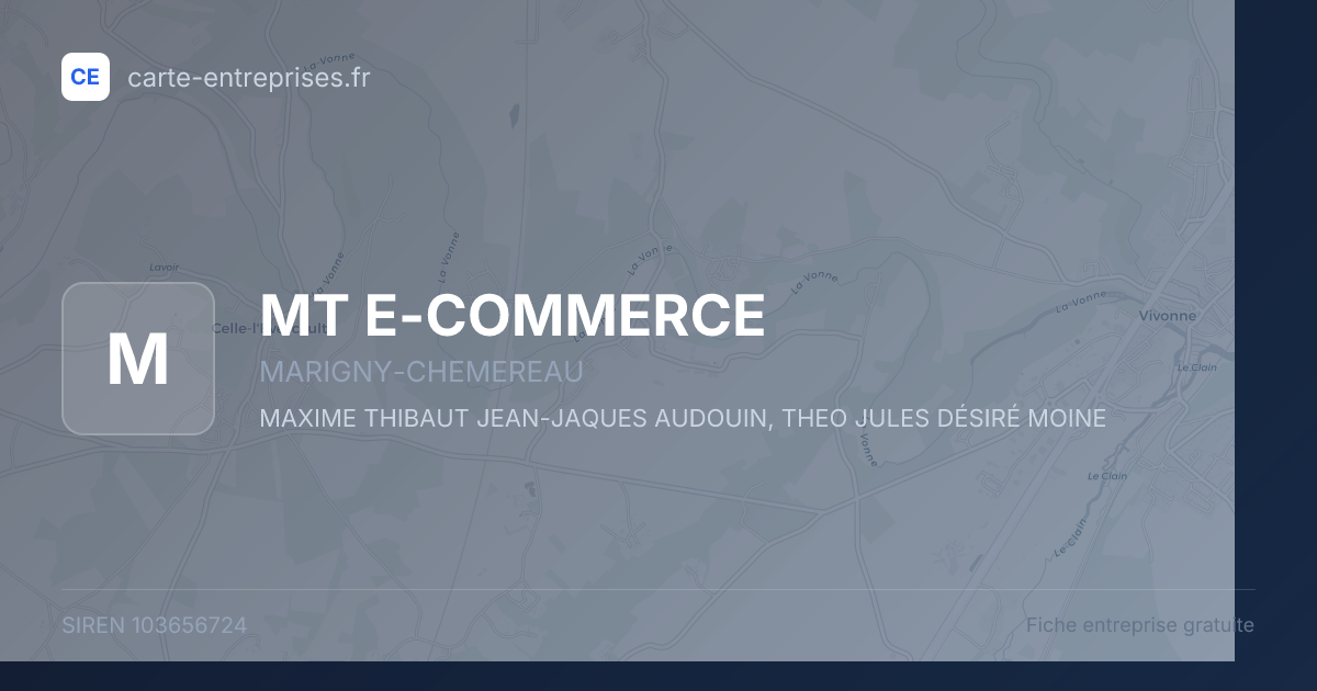 MT E-COMMERCE — 103656724 — fiche entreprise