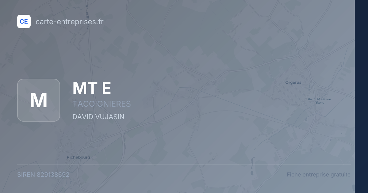 MT E — 829138692 — fiche entreprise