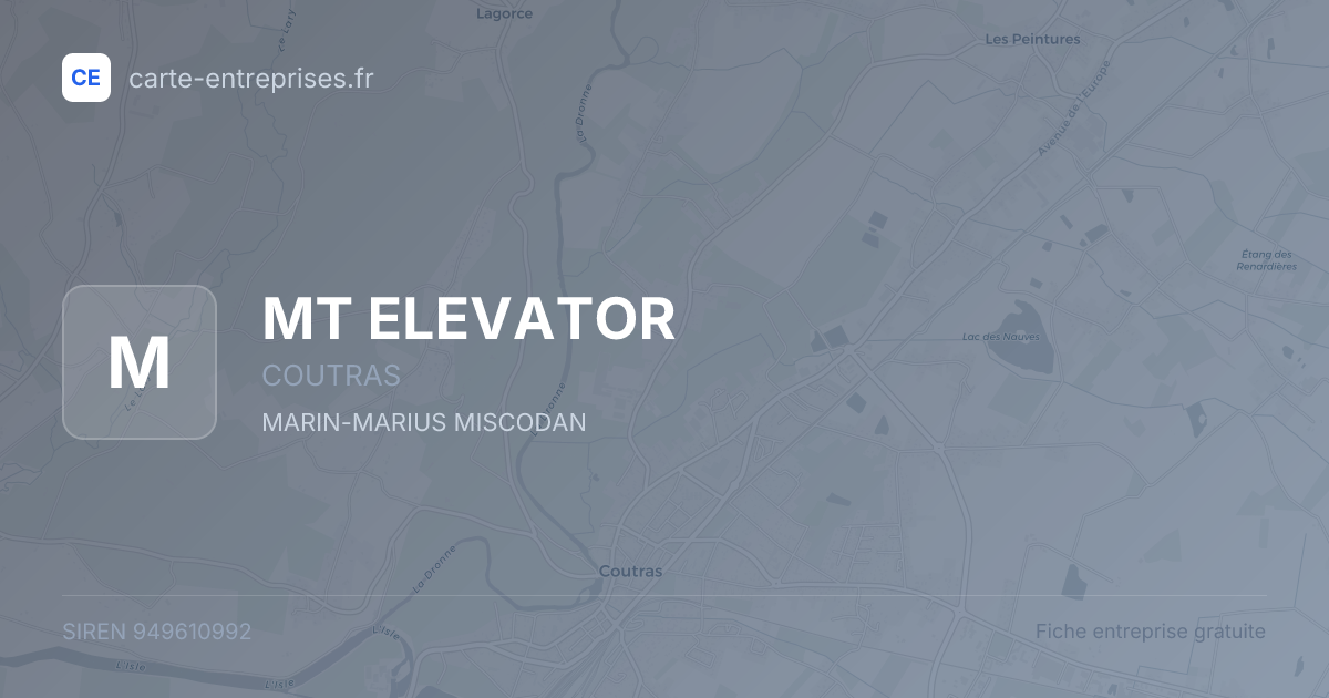 MT ELEVATOR — 949610992 — fiche entreprise