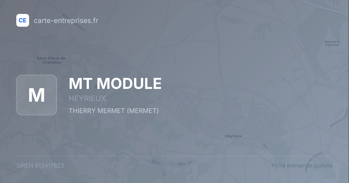 MT MODULE — 913417622 — fiche entreprise