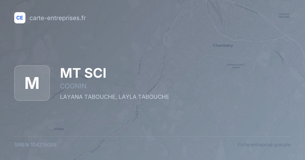 MT SCI — 104215058 — fiche entreprise