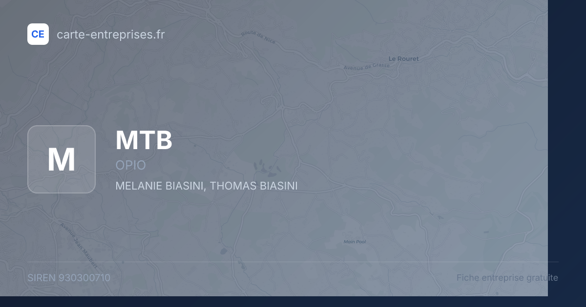 MTB — 930300710 — fiche entreprise