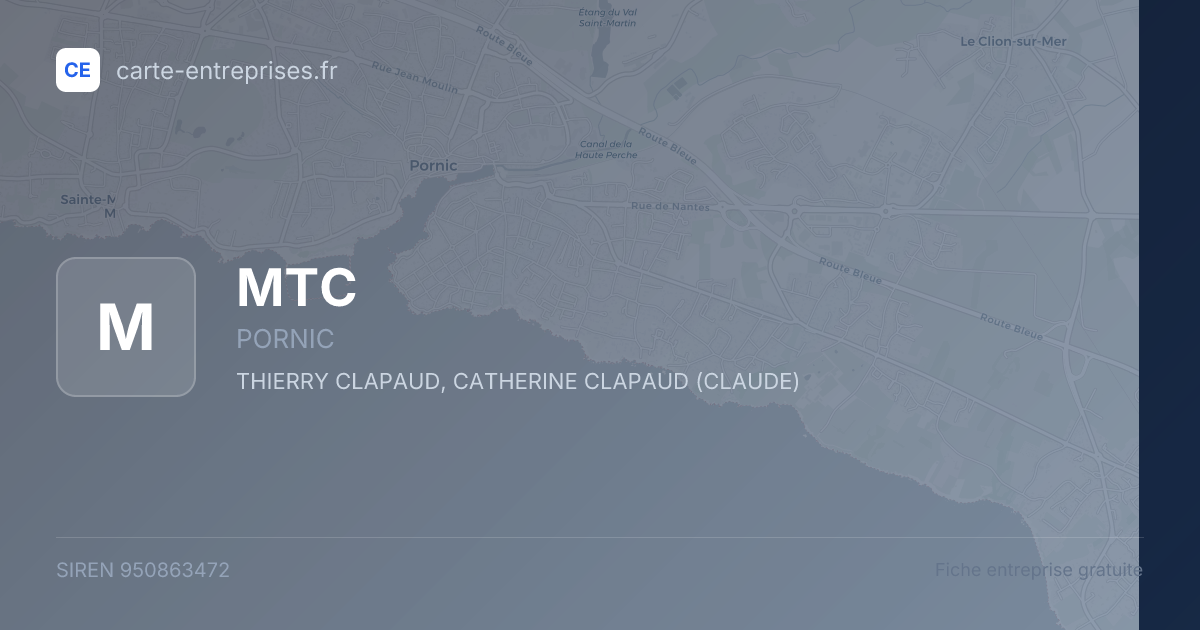 MTC — 950863472 — fiche entreprise