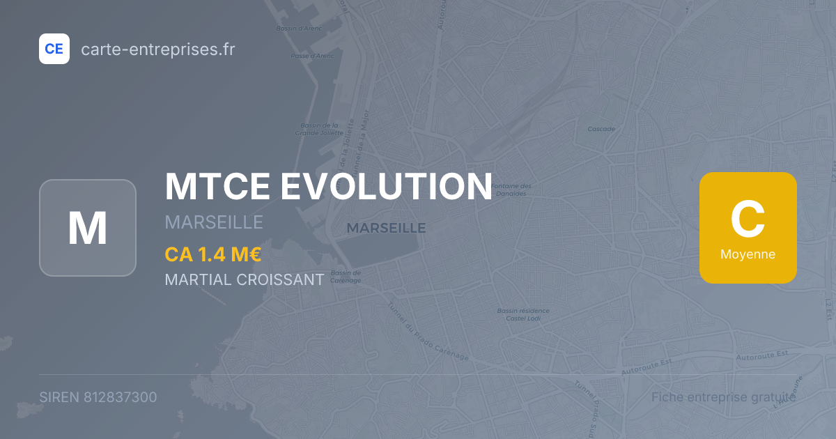 MTCE EVOLUTION — 812837300 — fiche entreprise