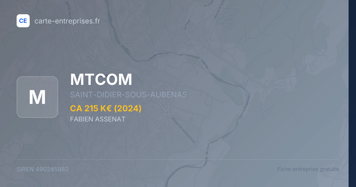 MTCOM — 490245982 — fiche entreprise