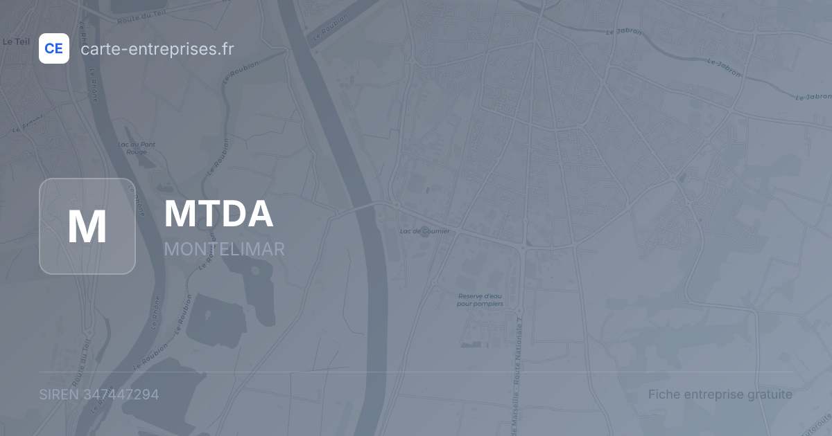 MTDA — 347447294 — fiche entreprise