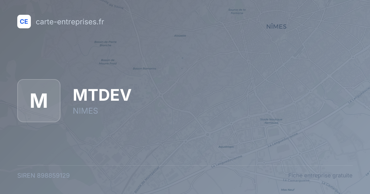 MTDEV — 898859129 — fiche entreprise