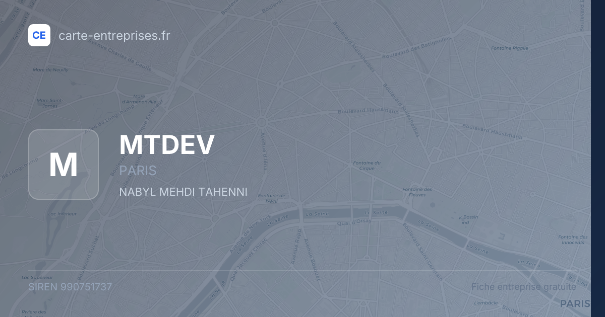 MTDEV — 990751737 — fiche entreprise