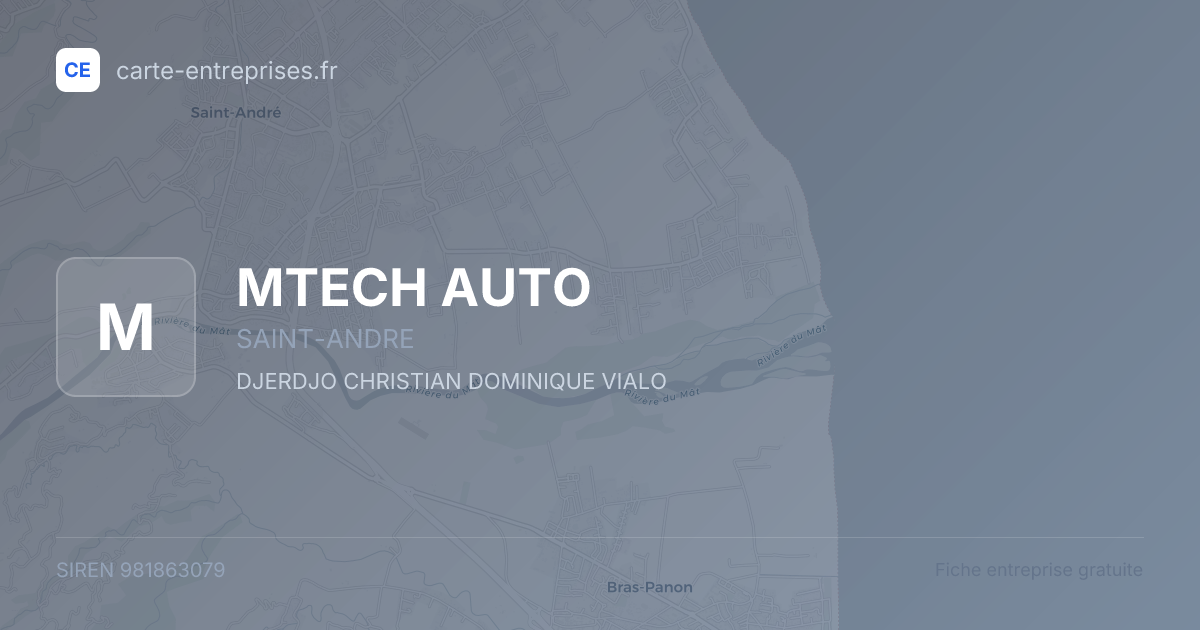 MTECH AUTO — 981863079 — fiche entreprise