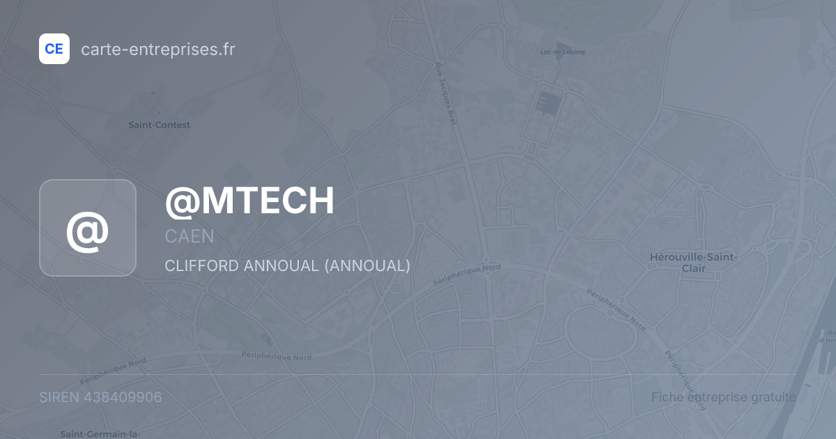 @MTECH — 438409906 — fiche entreprise