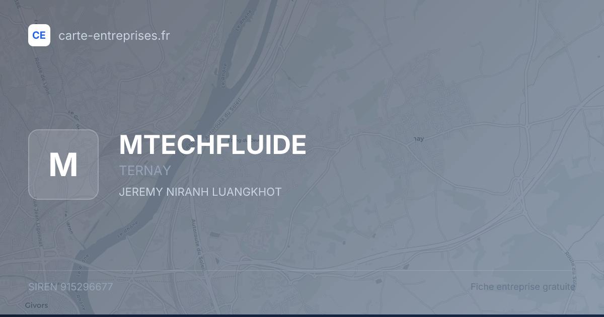 MTECHFLUIDE — 915296677 — fiche entreprise