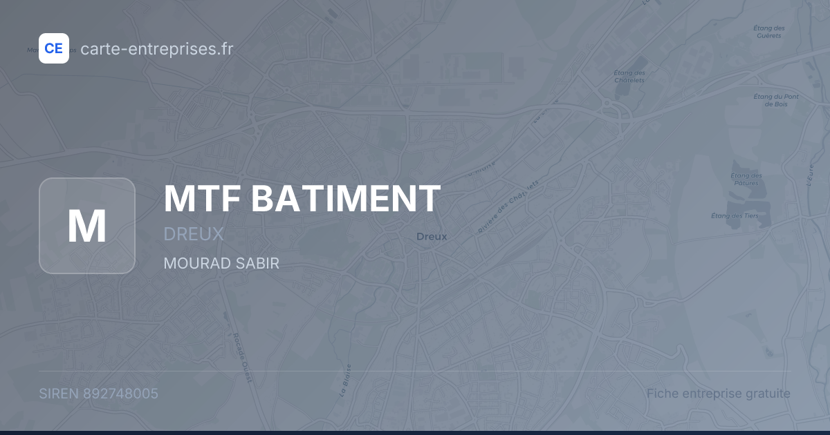 MTF BATIMENT — 892748005 — fiche entreprise